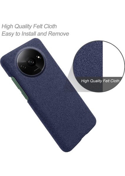 Xiaomi Poco C61 4g Cep Telefonu Kılıfı Kumaş + Pc Düşmeye Dayanıklı Kapak-Mavi Için (Yurt Dışından) modelleri
