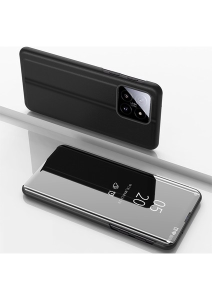 Xiaomi 14 Pro Kılıf Için Darbeye Dayanıklı Standlı Telefon Kapağı, Görünüm Penceresi Tasarımlı-Siyah (Yurt Dışından) indirimleri