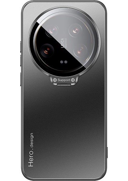Xiaomi 14 Ultra Telefon Kılıfı Için Manyetik Gizli Kickstand Arka Kapak Tam Lens Koruma-Siyah (Yurt Dışından)