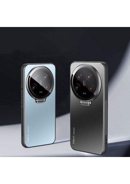 Xiaomi 14 Ultra Telefon Kılıfı Için Manyetik Gizli Kickstand Arka Kapak Tam Lens Koruma-Siyah (Yurt Dışından) modelleri