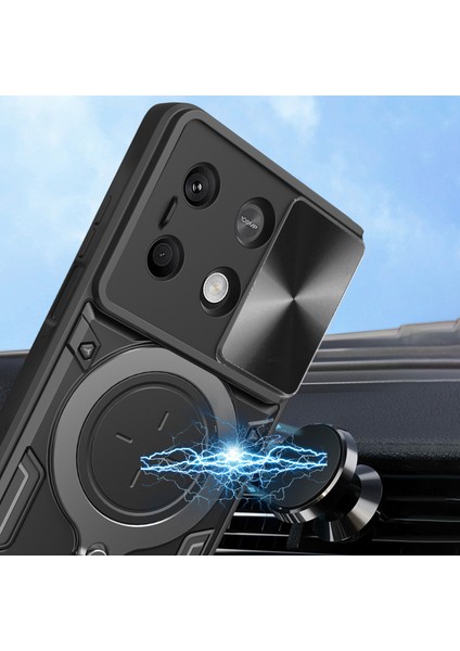 Xiaomi Redmi Note 13 5g Koruyucu Kılıf Tpu+Pc Telefon Kapağı, Kickstand, Kayar Lens Kapağı-Pembe (Yurt Dışından) indirimleri