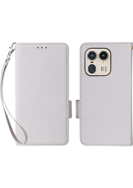Xiaomi Poco F6 5g Kılıf Pu Deri Yan Manyetik Toka Cüzdan Telefon Kapağı-Beyaz (Yurt Dışından)