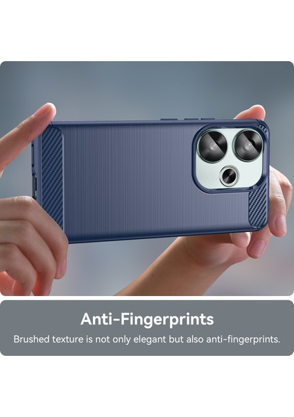 Xiaomi Poco F6 5g Kılıf Karbon Fiber Doku Darbeye Dayanıklı Fırçalanmış Tpu Telefon Kapağı-Mavi (Yurt Dışından) fırsatları