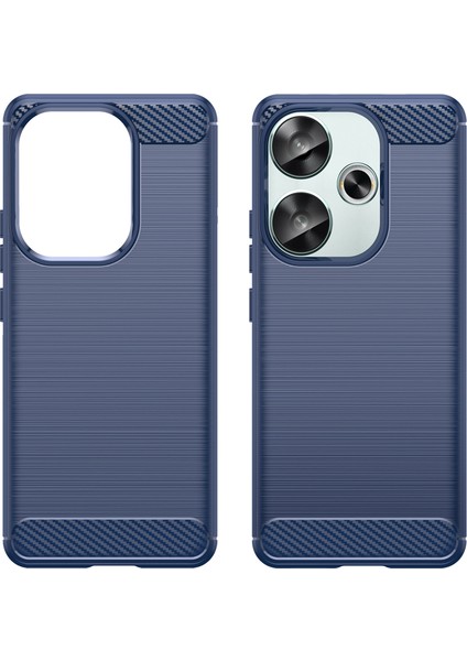 Xiaomi Poco F6 5g Kılıf Karbon Fiber Doku Darbeye Dayanıklı Fırçalanmış Tpu Telefon Kapağı-Mavi (Yurt Dışından) indirimleri