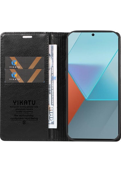 Xiaomi Redmi Note 13 Pro 5g Cep Telefonu Kılıfları Manyetik Kapaklı Cüzdan Kapağı-Siyah (Yurt Dışından) fiyatları