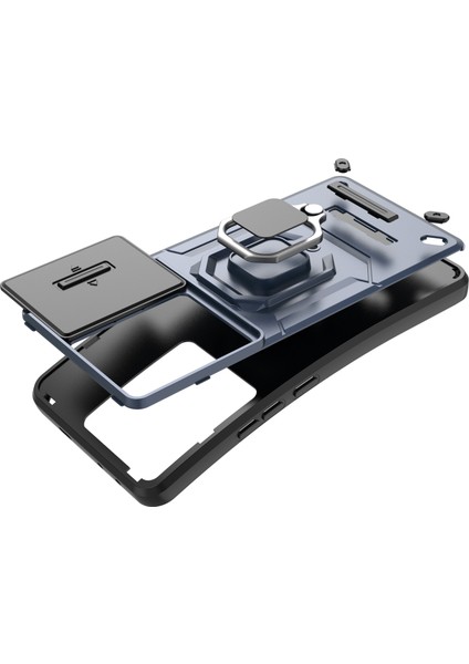 Xiaomi Poco F6 5g Kılıf Kickstand Pc+Tpu Telefon Kapağı Sürgülü Lens Koruması-Mor (Yurt Dışından) fiyatları