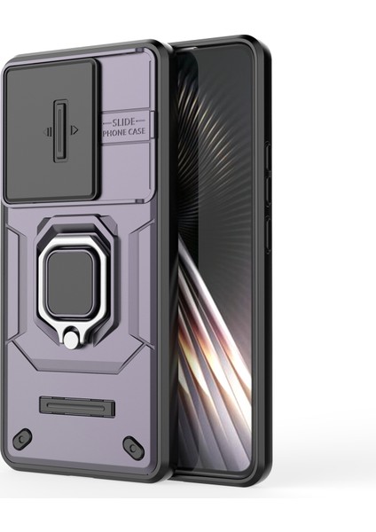 Xiaomi Poco F6 5g Kılıf Kickstand Pc+Tpu Telefon Kapağı Sürgülü Lens Koruması-Mor (Yurt Dışından) fırsatları