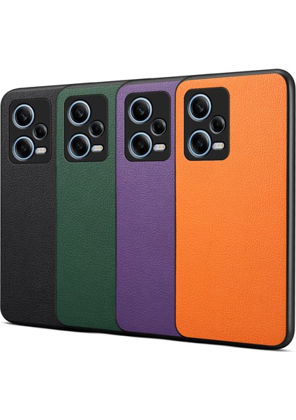 Xiaomi Redmi Note 12 Pro 5g Slim Kılıf Deri+Pc+Tpu Telefon Kapağı-Yeşil (Yurt Dışından) modelleri