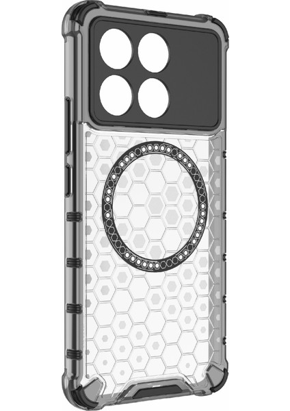 Xiaomi Poco F6 Pro 5g Manyetik Kılıf Petek Tpu+Pc Ince Telefon Kapağı-Şeffaf (Yurt Dışından) modelleri