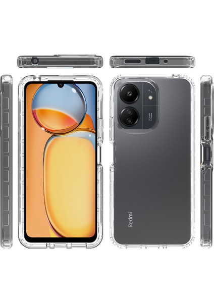 Xiaomi Redmi Için 13C 4G/13C 5g Telefon Kılıfı 3'ü 1 Arada Pc + Pet Ekran Koruyucu ile Tpu Koruyucu Kapak-Şeffaf (Yurt Dışından) indirimleri