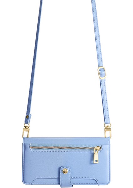 Xiaomi Poco C61 4g Crossbody Telefon Kılıfı Cüzdan Fermuarlı Cep Deri Kapak-Mavi (Yurt Dışından) fiyatları