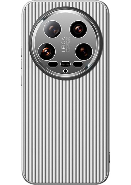 Xiaomi 14 Ultra Kılıf Için Anti-Damla Pc + Tpu Telefon Koruyucu Kabuk ile Metal Lens Çerçevesi-Gümüş (Yurt Dışından)