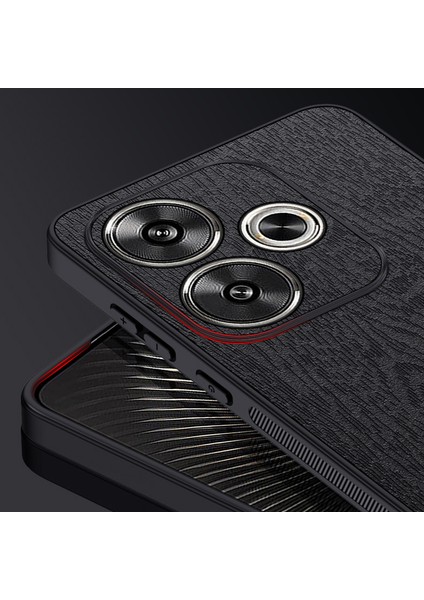 Xiaomi Poco F6 5g Slim-Fit Telefon Kılıfı Pu Deri+Pc+Tpu Telefon Kapağı-Siyah (Yurt Dışından) fırsatları