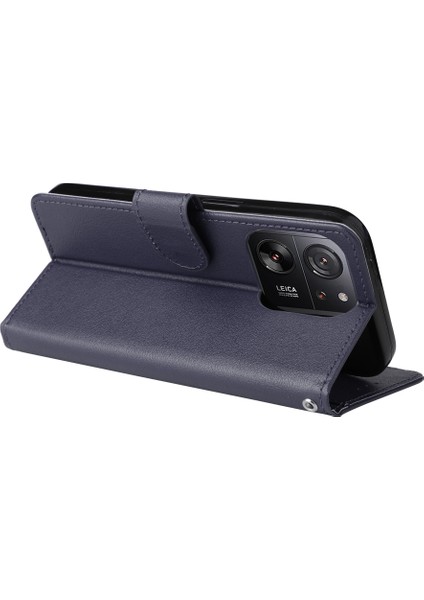 Xiaomi Redmi K60 Ultra Manyetik Telefon Kılıfı Için Pu Deri 3 Kart Yuvaları Kapak-Mavi (Yurt Dışından) fırsatları