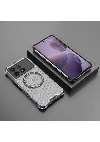 Xiaomi Poco F6 Pro 5g Manyetik Kılıf Petek Tpu+Pc Ince Telefon Kapağı-Şeffaf (Yurt Dışından) indirimleri