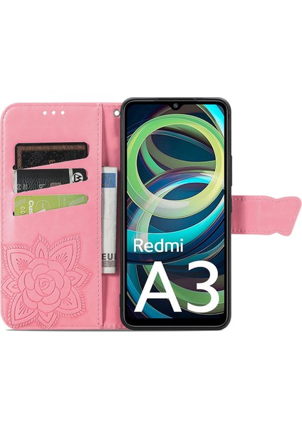 Xiaomi Poco C61 4g Cep Telefonu Standı Kılıfı Baskılı Desen Pu Deri Telefon Kapağı-Pembe (Yurt Dışından) fırsatları