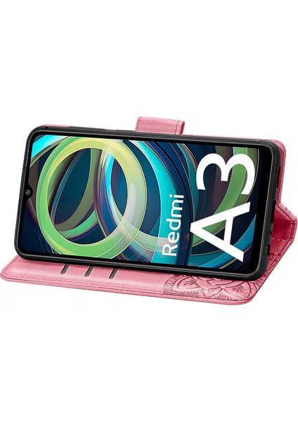 Xiaomi Poco C61 4g Cep Telefonu Standı Kılıfı Baskılı Desen Pu Deri Telefon Kapağı-Pembe (Yurt Dışından) indirimleri
