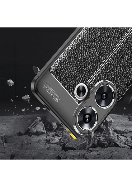 Xiaomi Poco F6 5g Cep Telefonu Kılıfları Için Kaymaz Kavrama Litchi Doku Tpu Kabuk-Mavi (Yurt Dışından) modelleri