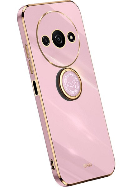 Xiaomi Poco C61 4g Galvanik Kılıf Halka Tutucu Kickstand Yumuşak Tpu Kapak-Mor Için (Yurt Dışından)