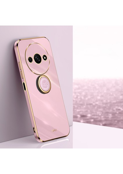 Xiaomi Poco C61 4g Galvanik Kılıf Halka Tutucu Kickstand Yumuşak Tpu Kapak-Mor Için (Yurt Dışından)