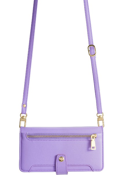 Xiaomi Poco C61 4g Crossbody Telefon Kılıfı Cüzdan Fermuarlı Cep Deri Kapak-Mor (Yurt Dışından) fiyatları