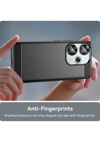 Xiaomi Poco F6 5g Kılıf Karbon Fiber Doku Darbeye Dayanıklı Fırçalanmış Tpu Telefon Kapağı-Siyah (Yurt Dışından) fırsatları