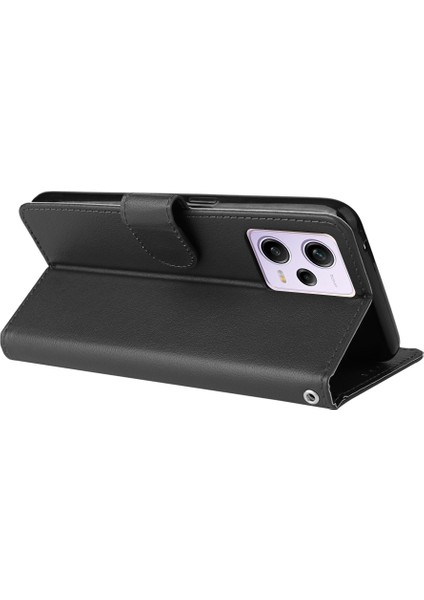 Xiaomi Redmi Note 12 Pro 5g Cüzdan Kılıf Deri Çizilmeye Dayanıklı Stand Kapağı-Siyah (Yurt Dışından) fırsatları
