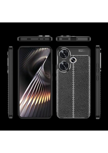 Xiaomi Poco F6 5g Cep Telefonu Kılıfları Için Kaymaz Kavrama Litchi Doku Tpu Kabuk-Siyah (Yurt Dışından) fiyatları