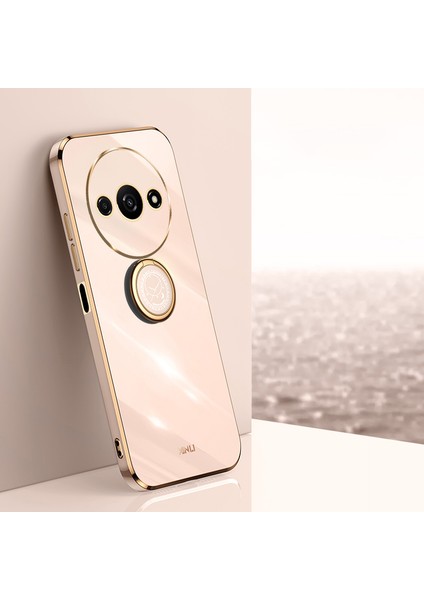 Xiaomi Poco C61 4g Galvanik Kılıf Halka Tutucu Kickstand Yumuşak Tpu Kapak-Pembe (Yurt Dışından) indirimleri