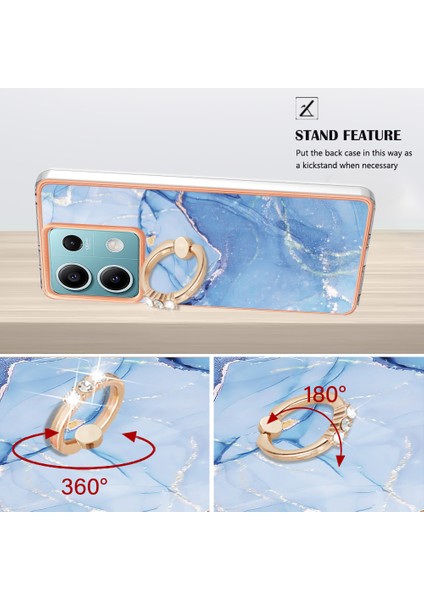 Xiaomi Redmi Note 13 5g Kılıf Elektro Kaplama Kickstand Yumuşak Tpu Kapak-Mavi Için (Yurt Dışından) fırsatları