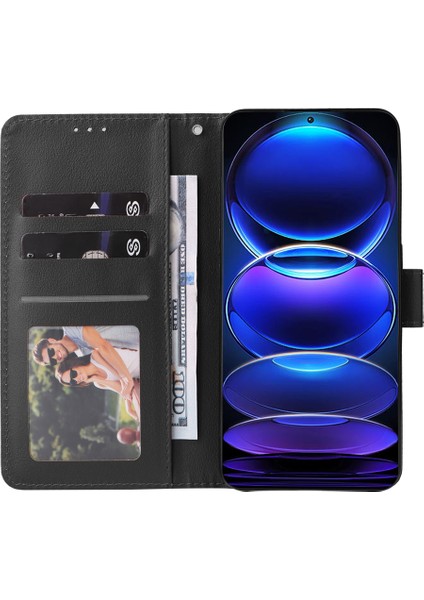 Xiaomi Redmi Note 12 Pro+5g Deri Kılıf Tam Koruma Cüzdan Telefon Kapağı-Siyah (Yurt Dışından) fırsatları