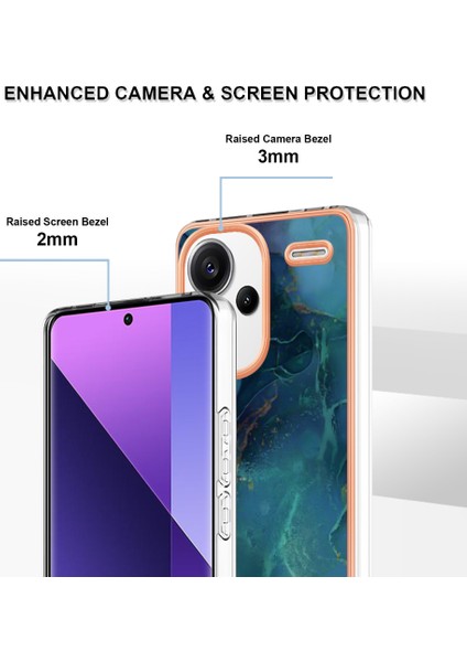 Xiaomi Redmi Note 13 Pro+5g Telefon Kılıfı Galvanik Kenar Imd Tpu Kapak-Yeşil (Yurt Dışından) fırsatları