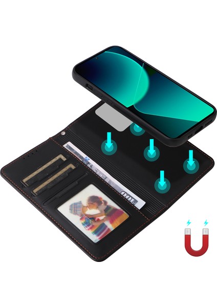 Xiaomi Redmi K60 Ultra Darbeye Dayanıklı Kılıf Çıkarılabilir 2'si 1 Arada Pu Deri Telefon Kılıfları-Siyah (Yurt Dışından) modelleri