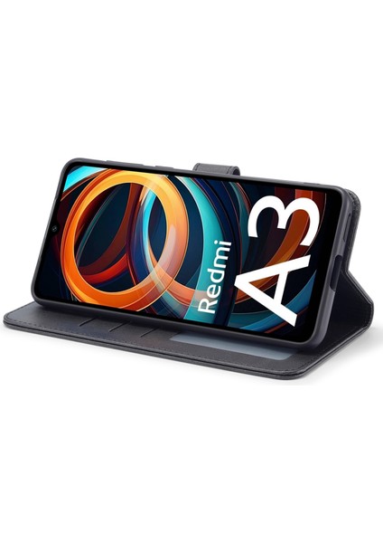 Xiaomi Poco C61 4g Kılıf Buzağı Dokusu Flip Stand Darbeye Dayanıklı Telefon Kapağı-Siyah (Yurt Dışından) modelleri