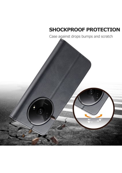 Xiaomi Poco C61 4g Kılıf Buzağı Dokusu Flip Stand Darbeye Dayanıklı Telefon Kapağı-Siyah (Yurt Dışından) indirimleri