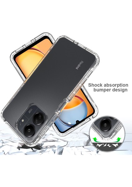 Xiaomi Redmi Için 13C 4G/13C 5g Telefon Kılıfı 3'ü 1 Arada Pc + Pet Ekran Koruyucu ile Tpu Koruyucu Kapak Dereceli Kırmızı (Yurt Dışından) modelleri