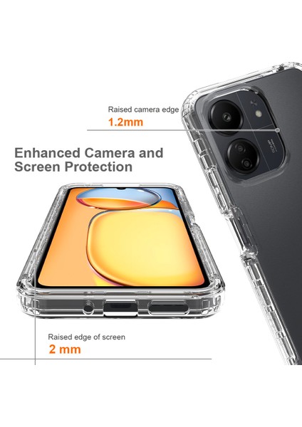 Xiaomi Redmi Için 13C 4G/13C 5g Telefon Kılıfı 3'ü 1 Arada Pc + Pet Ekran Koruyucu ile Tpu Koruyucu Kapak Dereceli Kırmızı (Yurt Dışından) fırsatları