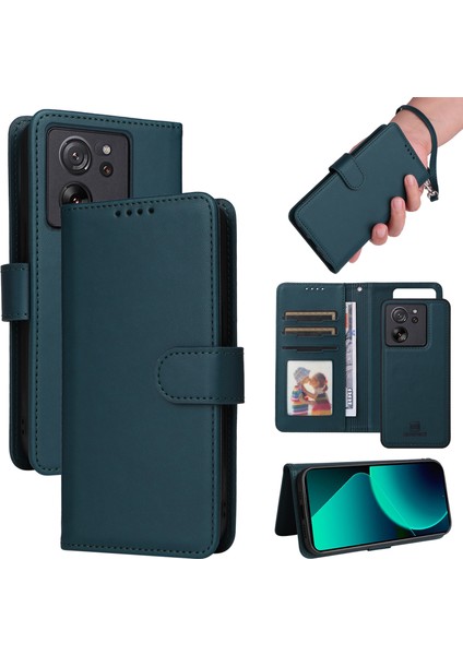 Xiaomi Redmi K60 Ultra Darbeye Dayanıklı Kılıf Çıkarılabilir 2'si 1 Arada Pu Deri Telefon Kılıfları-Mavi (Yurt Dışından)