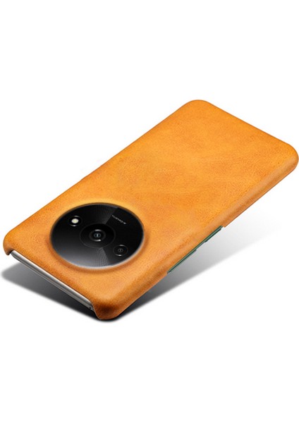 Xiaomi Poco C61 4g Kılıf Buzağı Dokulu Deri Kaplamalı Pc Kabuk Ince Kapak-Turuncu (Yurt Dışından) modelleri