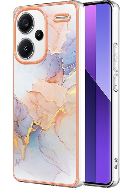 Xiaomi Redmi Note 13 Pro+5g Telefon Kılıfı Galvanik Yumuşak Tpu Kapak-Samanyolu Mermer Beyaz (Yurt Dışından)