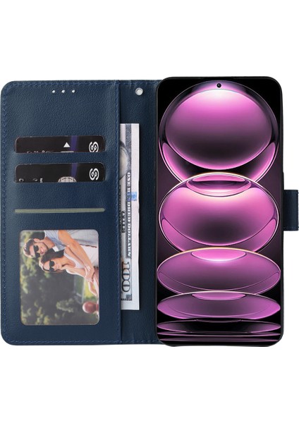Xiaomi Redmi Note 12 Pro 5g Cüzdan Kılıf Deri Çizilmeye Dayanıklı Stand Kapağı-Mavi (Yurt Dışından) modelleri