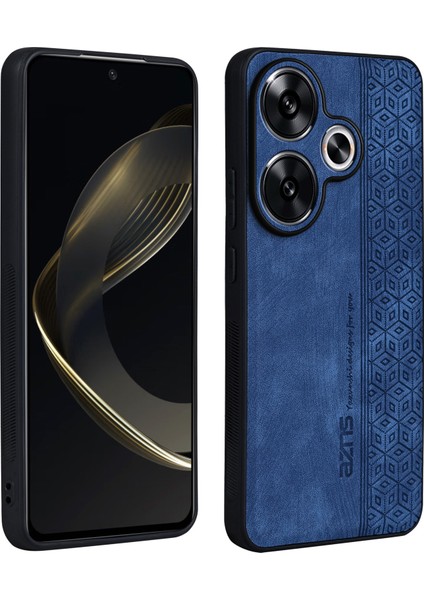 Xiaomi Poco F6 5g Kılıf Pu Deri Kaplamalı Tpu Baskılı Telefon Kapağı-Mavi Için (Yurt Dışından)
