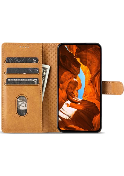 Xiaomi 13 Ultra Kılıf Cüzdan Kart Yuvaları Deri Telefon Kapağı-Kahverengi (Yurt Dışından)
