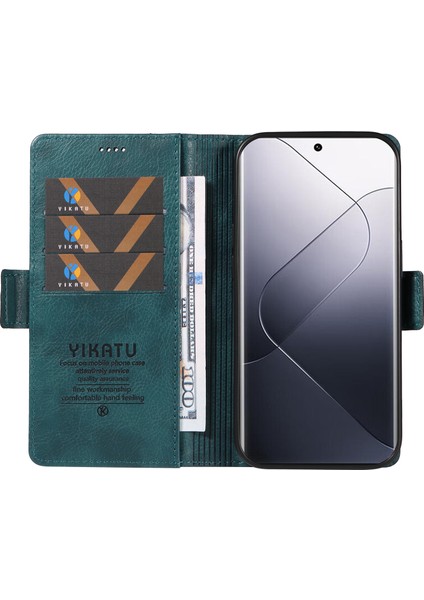 Xiaomi 14 Pro Için Cüzdan Kılıf Litchi Doku Pu Deri Koruyucu Telefon Kapağı-Mavi (Yurt Dışından) fiyatları