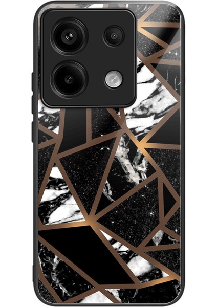 Xiaomi Redmi Note 13 Pro 5g Kılıf Mermer Desenli Temperli Cam Arka Telefon Kapağı-Stil Q Için (Yurt Dışından)