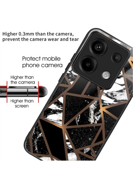 Xiaomi Redmi Note 13 Pro 5g Kılıf Mermer Desenli Temperli Cam Arka Telefon Kapağı-Stil Q Için (Yurt Dışından) fiyatları