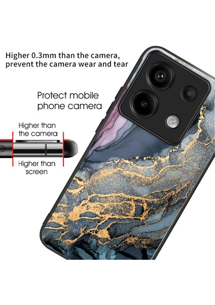 Xiaomi Redmi Note 13 Pro 5g Kılıf Mermer Desenli Temperli Cam Arka Telefon Kapak-Stil F Için (Yurt Dışından) fiyatları