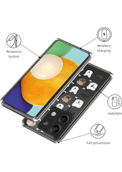 Xiaomi Redmi Note 13 5g Kılıf Ince Desen Baskı Yumuşak Tpu Telefon Koruyucu-Stil B Için (Yurt Dışından)