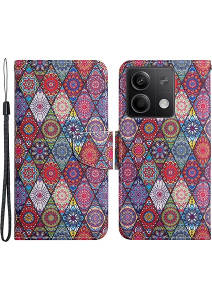 Xiaomi Redmi Için Not 13 5g Kılıf Desen Baskı Koruyucu Deri Folyo Telefon Kapağı-Kaleydoskop (Yurt Dışından)