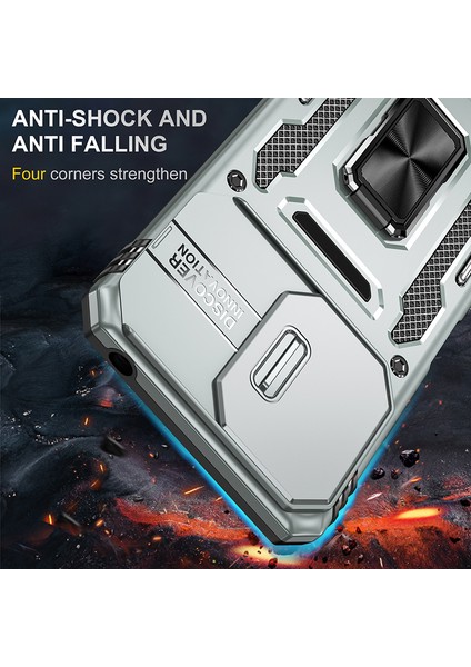 Xiaomi Redmi 13C 4G/13C 5g Slayt Kamera Kapaklı Telefon Kılıfı-Gri Için Armor Serisi (Yurt Dışından) fiyatları